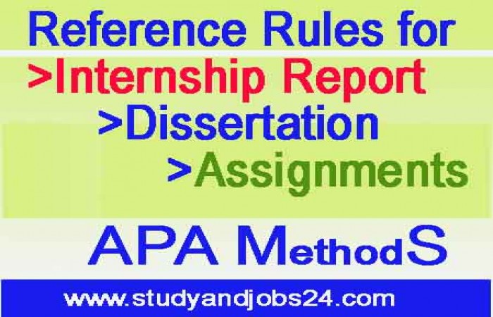 Internship/Dissertation Referencing: APA Style Shortcut for book references