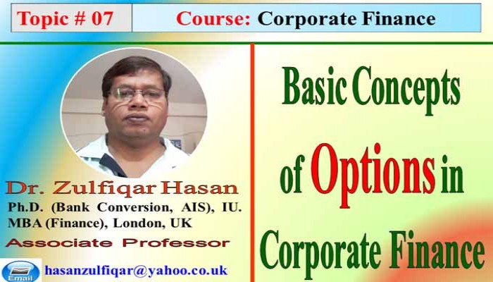 Options valuation in Corporate Finance